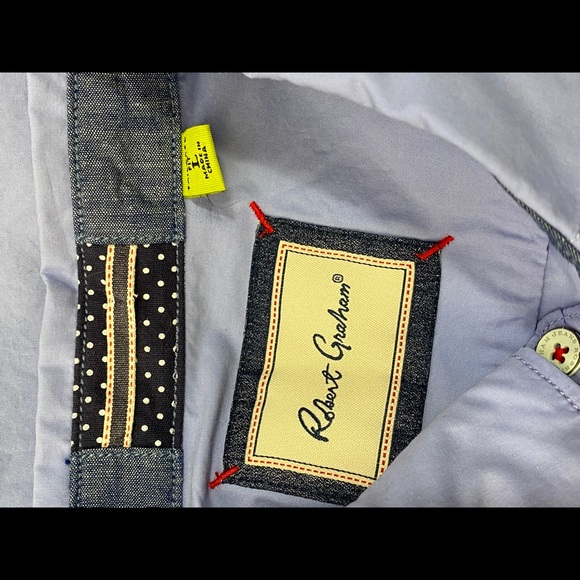 Robert Graham large blue button down shirt - Picture 8 of 8